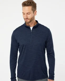 Adidas A475 - Lightweight Mélange Quarter-Zip Pullover