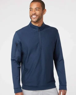 Adidas A295 - Performance Textured Quarter-Zip Pullover