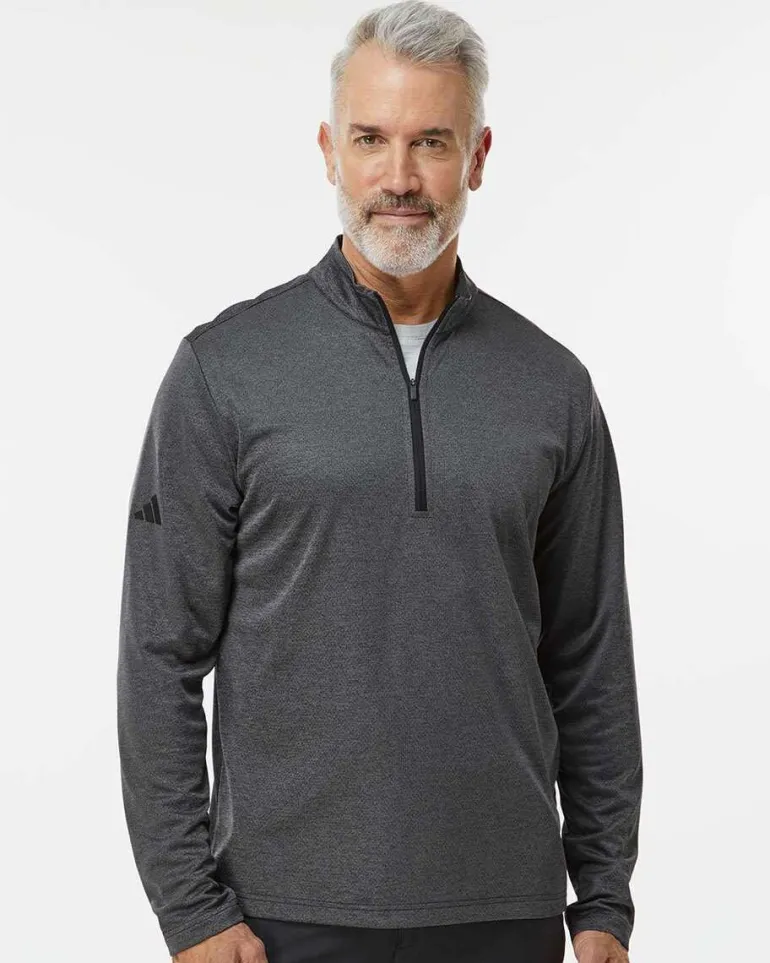 Adidas A593 - Space Dyed Quarter-Zip Pullover