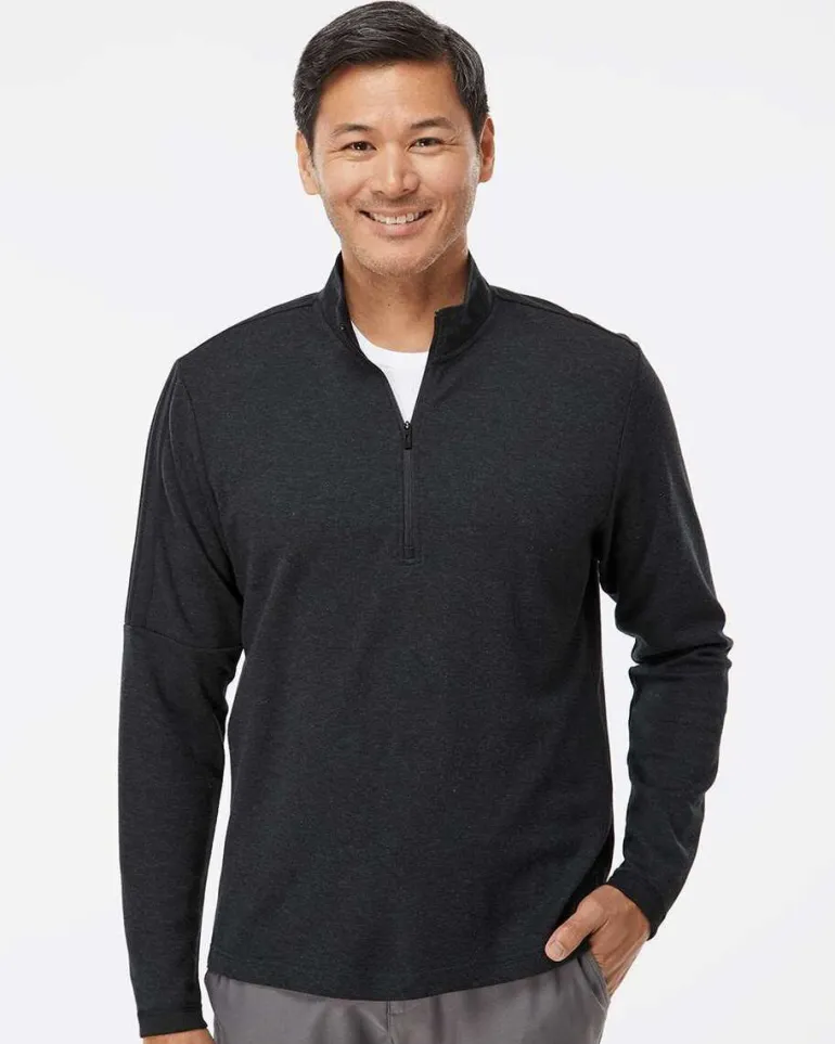 Adidas A554 - 3-Stripes Quarter-Zip Sweater