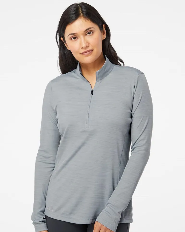 Adidas A476 - Women's Lightweight Mélange Quarter-Zip Pullover