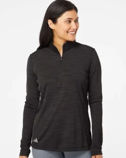 Adidas A476 - Women's Lightweight Mélange Quarter-Zip Pullover