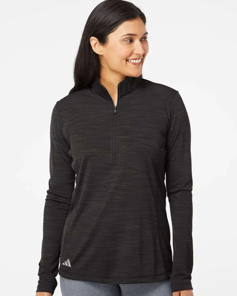 Adidas A476 - Women's Lightweight Mélange Quarter-Zip Pullover