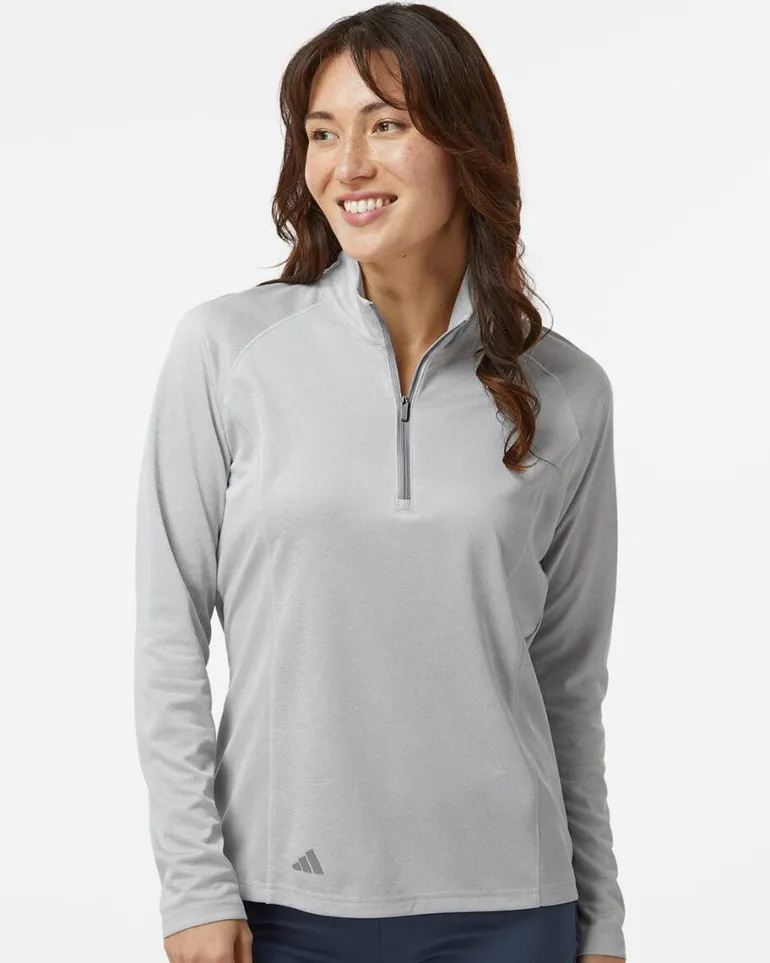 Adidas A594 - Women's Space Dyed Quarter-Zip Pullover