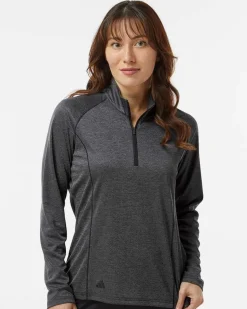 Adidas A594 - Women's Space Dyed Quarter-Zip Pullover