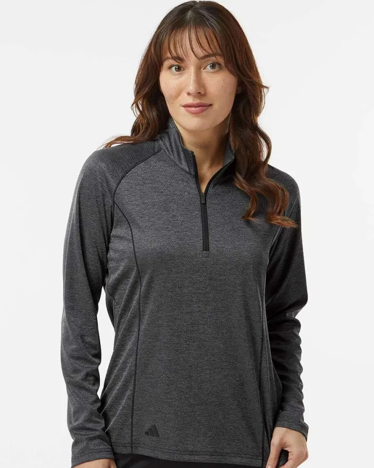 Adidas A594 - Women's Space Dyed Quarter-Zip Pullover