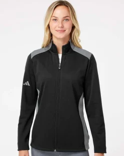 Adidas A529 - Women's Textured Mixed Media Full-Zip Jacket