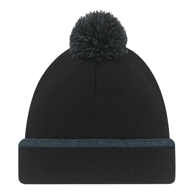 AJM 9B063M - Acrylic Cuff Toque (Pom Pom 8cm)