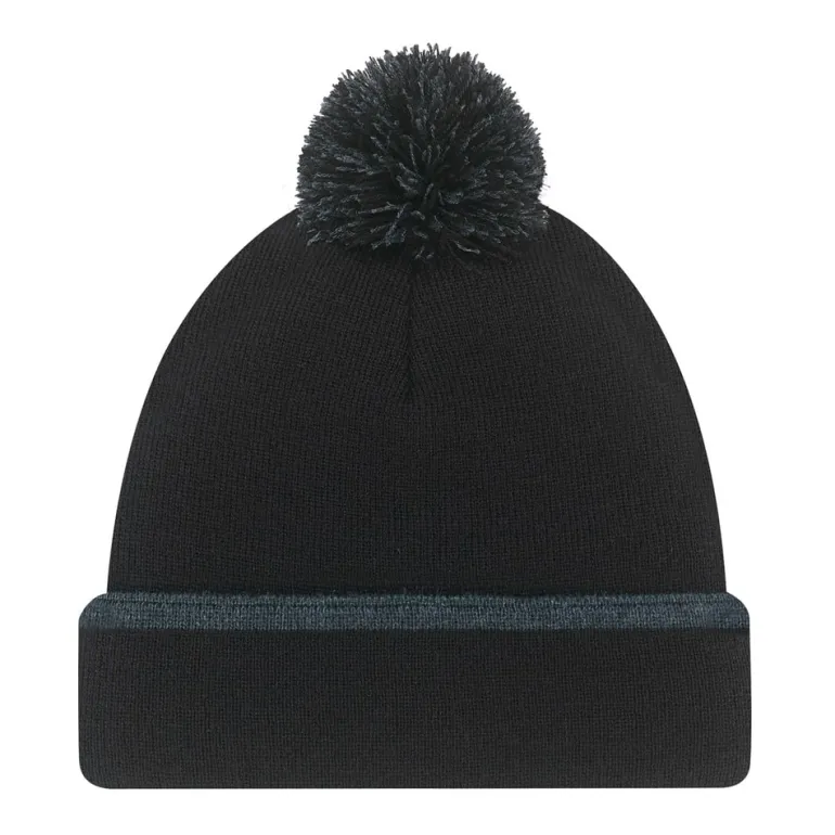 AJM 9B063M - Acrylic Cuff Toque (Pom Pom 8cm)