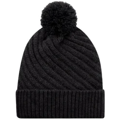 AJM 1E133L - Acrylic / Polyester Satin, Cuff Toque (Pom Pom 8cm, Women's)