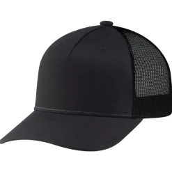AJM 8E909M - Deluxe Chino Twill / Polyester Mesh 6 Panel Constructed Pro-Round (Mesh Back)