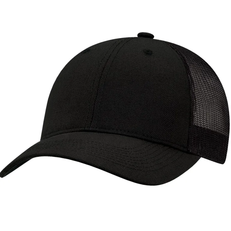 AJM 7F640M - Duck Canvas / Polyester Mesh 6 Panel Constructed Full-Fit (Mesh Back)