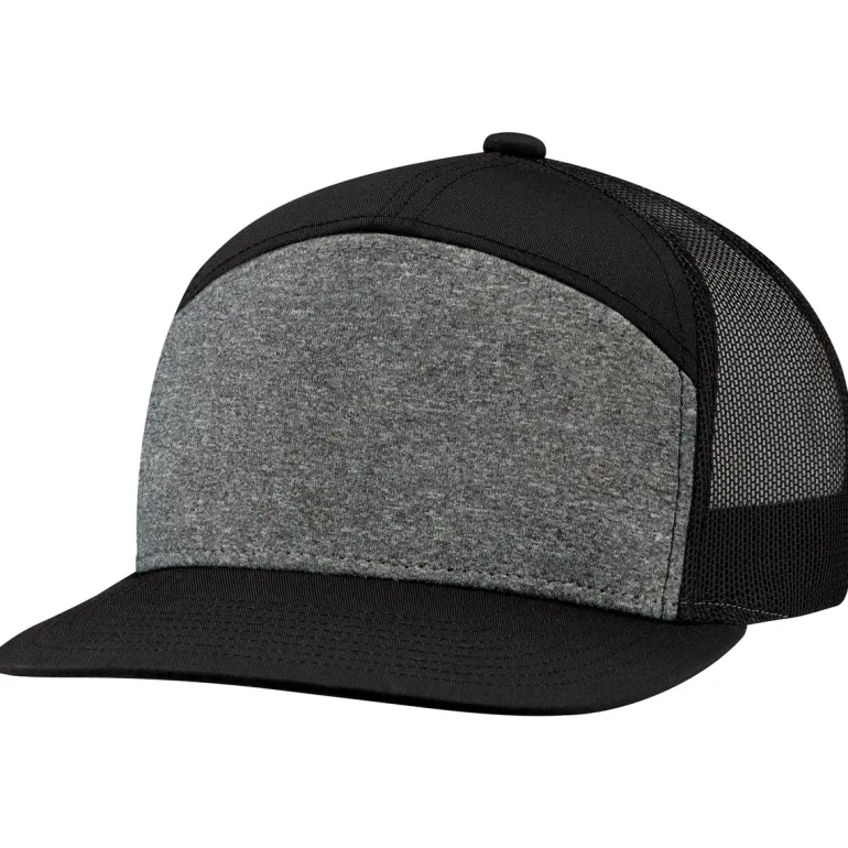 AJM 4G415M - Polycotton / Polyester Heather / Polyester Mesh 7 Panel Constructed Camper Style (Mesh Back)