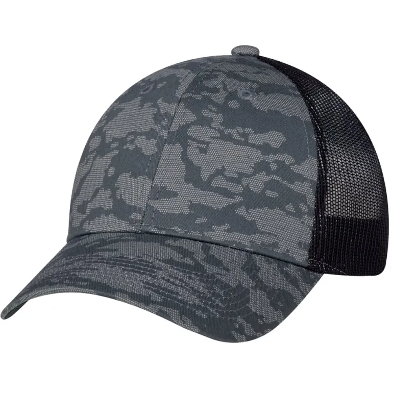 AJM 3H647M - Cotton Drill / Soft Polyester Mesh, 6 Panel Constructed Full-Fit (Urban Camo, Mesh Back)