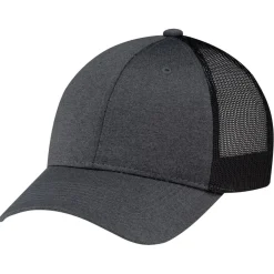 AJM 4H647M - Polyester Heather / Soft Polyester Mesh 6 Panel Constructed Full-Fit (Mesh Back)