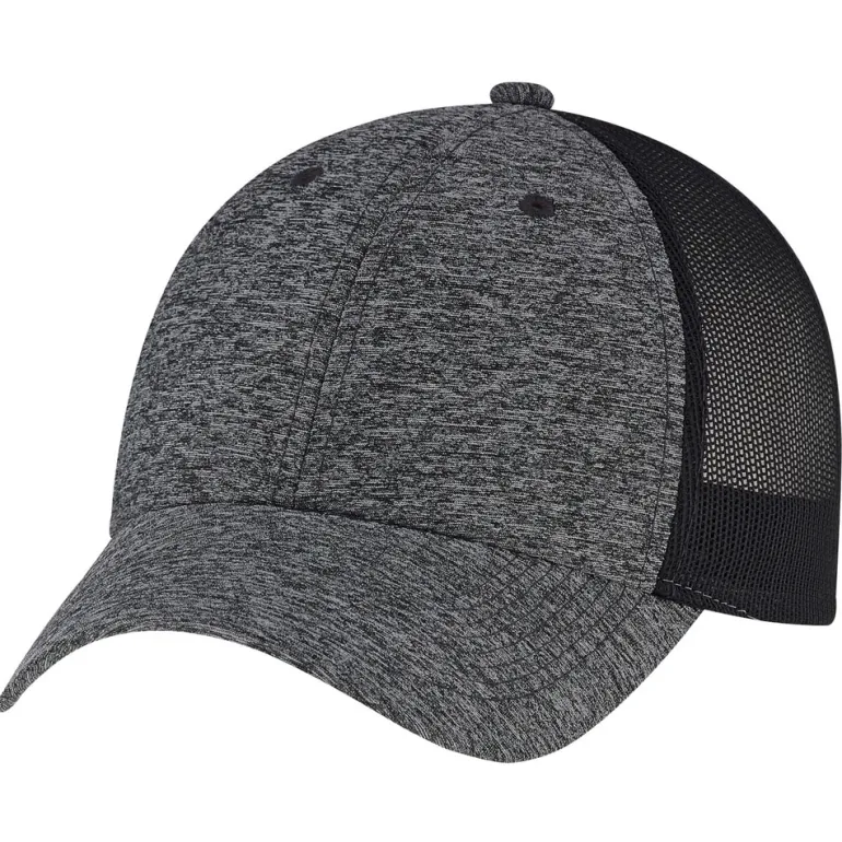 AJM 5H647M - Polyester Marl / Soft Polyester Mesh 6 Panel Constructed Full-Fit (Mesh Back)