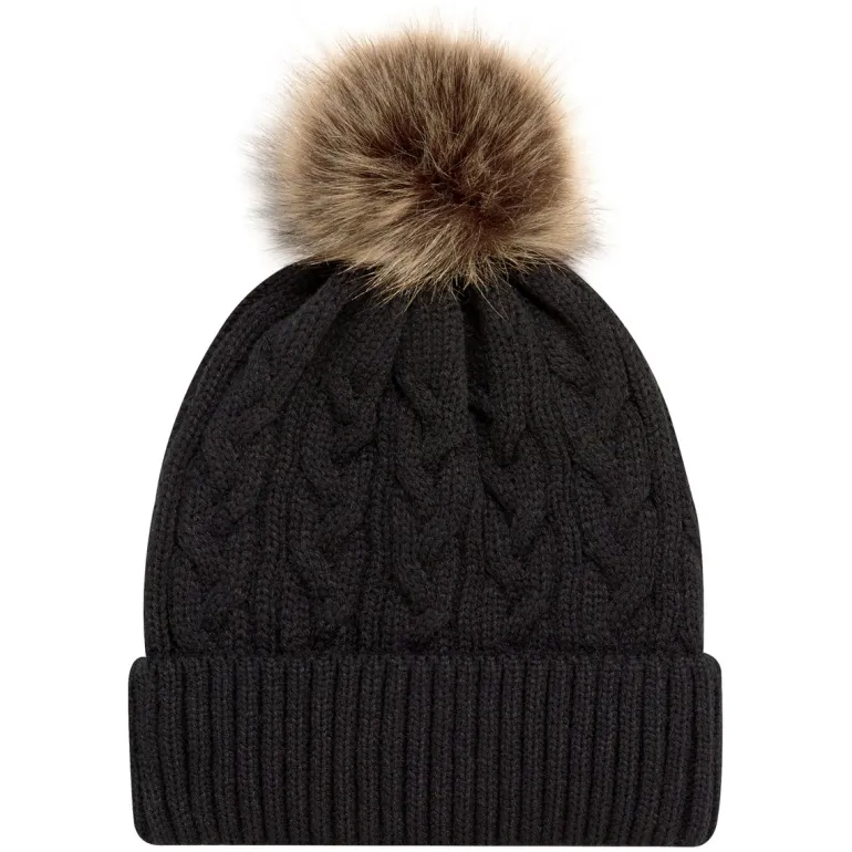 AJM 9L594L - Acrylic Cuff Toque (Faux Fur Pom Pom 12cm)
