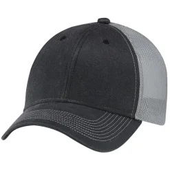 AJM 7L647M - Weathered Polycotton / Soft Polyester Mesh 6 Panel Constructed Full-Fit (Mesh Back)