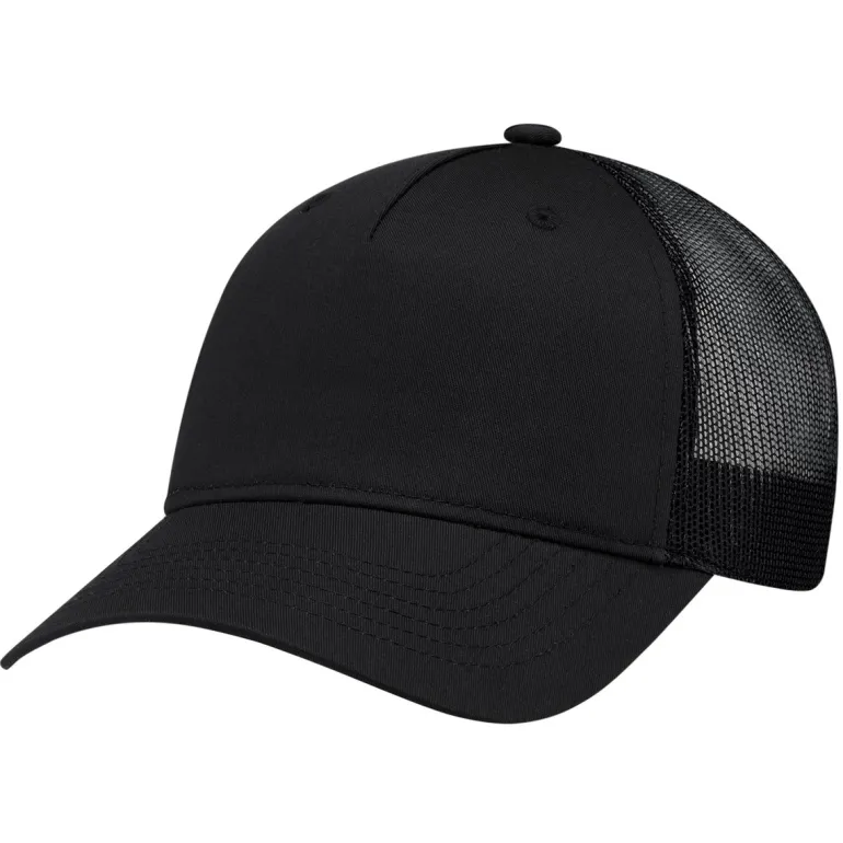 AJM 5960M - Polycotton / Polyester Mesh 5 Panel Constructed Full-Fit-Five (Mesh Back)