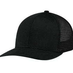 AJM 7M110M - Deluxe Chino Twill / Flexible Polyester Mesh, 6 Panel Constructed Pro-Round (Mesh Back, Deluxe Fit)