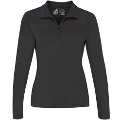 AJM PF2900 - Women's Performance Long Sleeve Polos :: 100% Polyester Pique Knit. 155g/m2 - 4.5oz/yd2