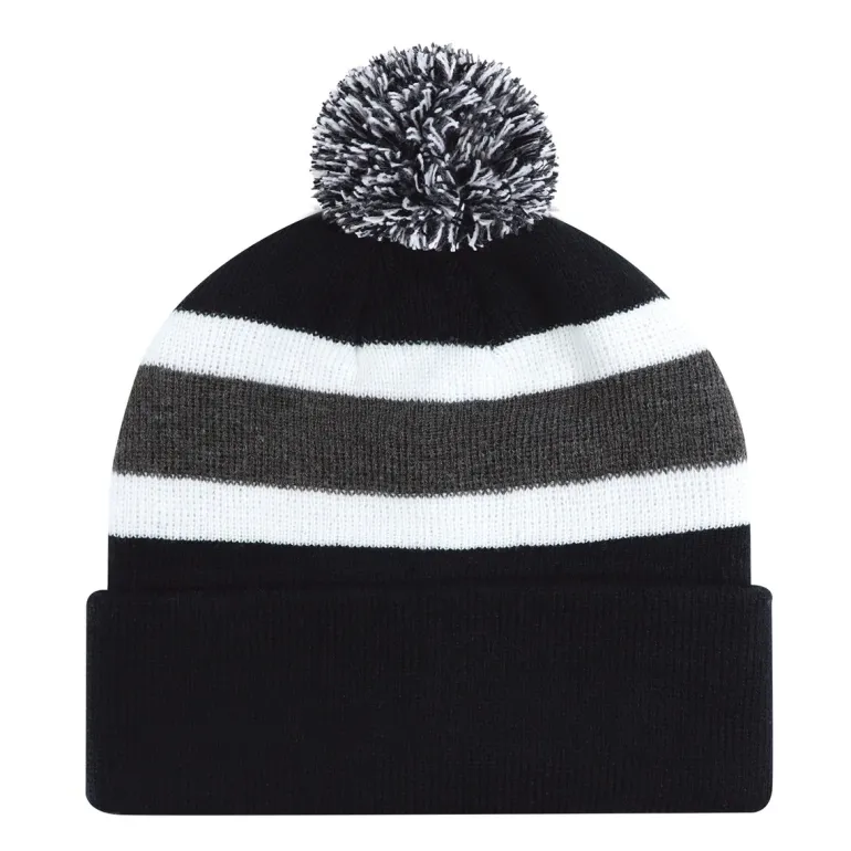AJM 9S243M - Acrylic Cuff Toque (Pom Pom)