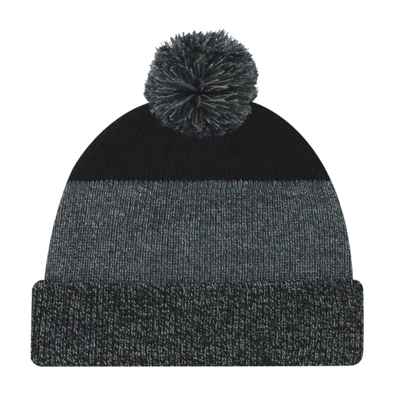 AJM 9T066M - Acrylic Cuff Toque (Pom Pom 8cm)
