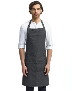 Artisan Collection by Reprime RP126 - Unisex Jeans Stitch Denim Bib Apron