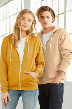 Bella+Canvas 3739 - Unisex Full-Zip Hooded Sweatshirt