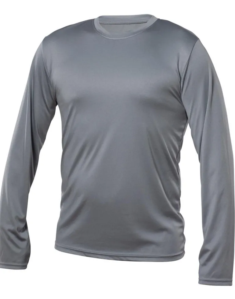 Blank Activewear M635 - Men's Long Sleeve T-Shirt, 100% Polyester Interlock, Dry Fit