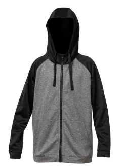Blank Activewear Y444 - Youth Performance Full Zip Hoodie with Raglan Sleeves