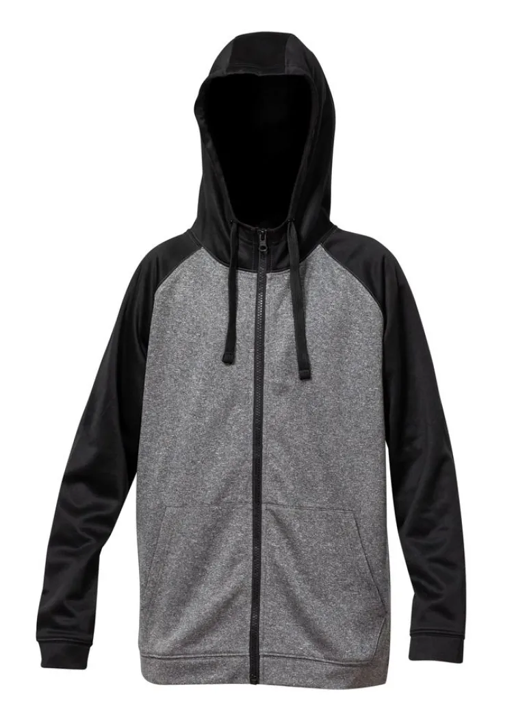Blank Activewear Y444 - Youth Performance Full Zip Hoodie with Raglan Sleeves