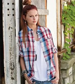 Burnside 5222 - LADIES' PLAID PATTERN WOVEN