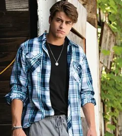 Burnside 8202 - LONG SLEEVE PLAID PATTERN WOVEN