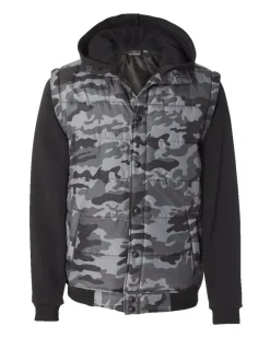 Burnside 8701 - Nylon Vest with Fleece Sleeves