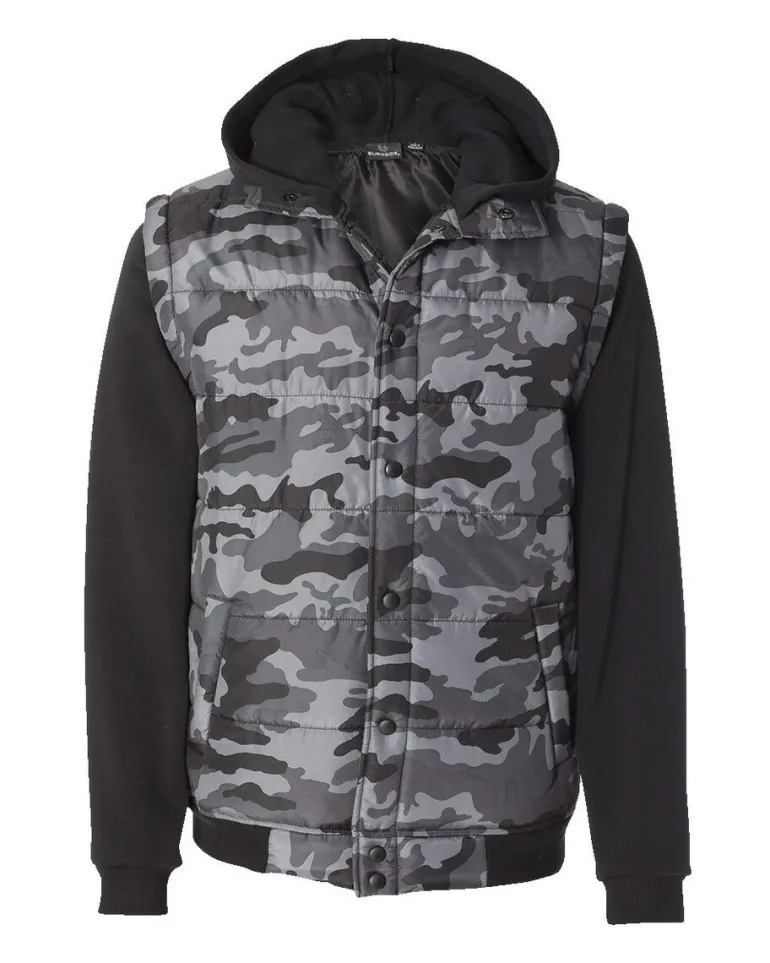 Burnside 8701 - Nylon Vest with Fleece Sleeves