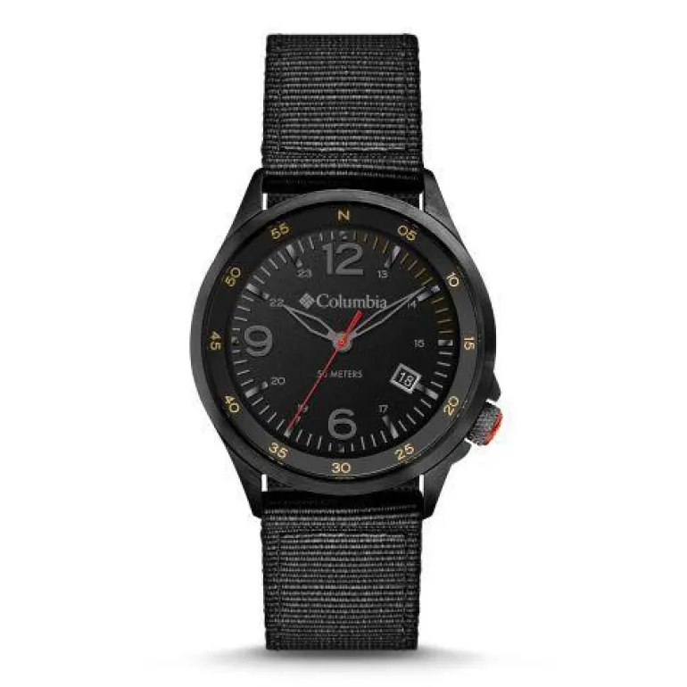COLUMBIA TIMING CSC02-003 - Canyon Ridge Watch: Black Dial/Black Nylon