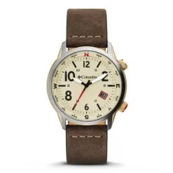 COLUMBIA TIMING CSC01-002 - Outbacker Watch: Stone Dial/Saddle Leather