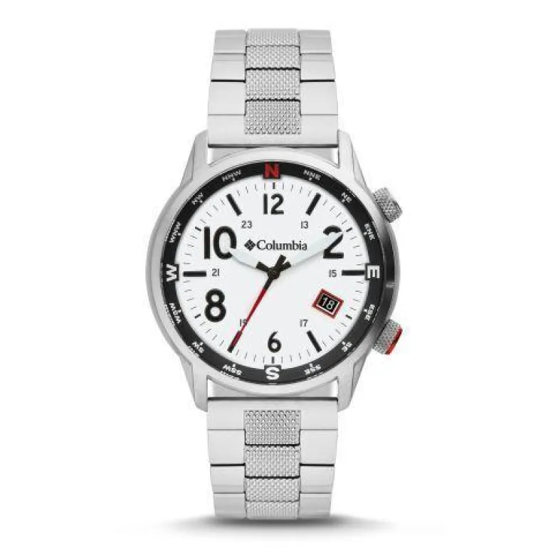COLUMBIA TIMING CSC01-006 - Outbacker Watch: White Dial/Stainless Steel