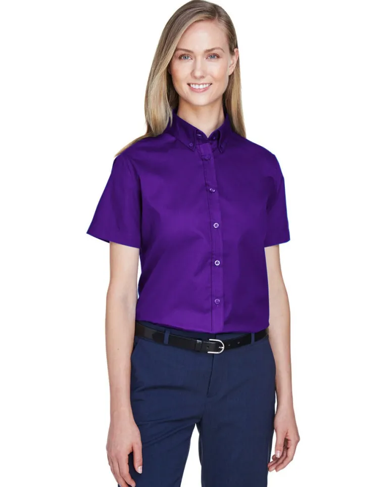 Core365 78194 - Optimum Core 365™ Ladies' Short Sleeve Twill Shirts