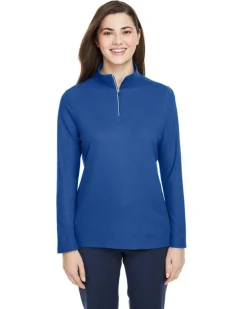 Core 365 CE405W - Ladies Fusion ChromaSoft Pique Quarter-Zip