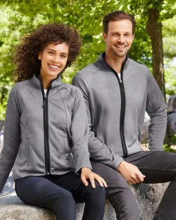 Core365 CE72 - Men's Venture Heathered Stripe Full-Zip