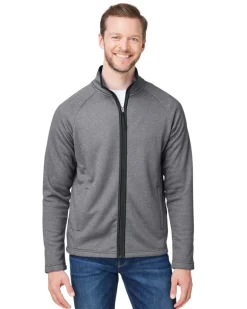 Core365 CE72 - Men's Venture Heathered Stripe Full-Zip