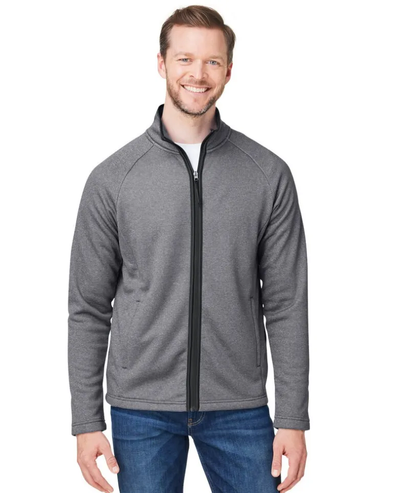 Core365 CE72 - Men's Venture Heathered Stripe Full-Zip