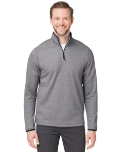 Core365 CE73 - Men's Venture Heathered Stripe Quarter-Zip