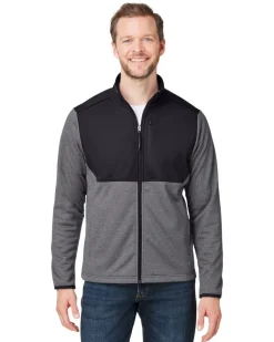 Core365 CE74 - Men's Venture Heathered Stripe Hybrid Jacket