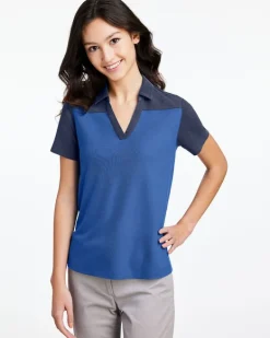 Core365 CE112CW - Ladies Fusion ChromaSoft Colorblock Polo