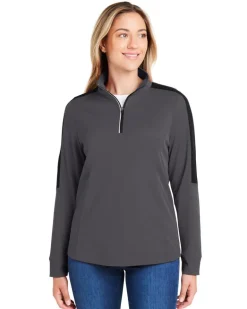 Core365 CE404W - Ladies Market Snag Protect Mesh Colorblock Quarter-Zip
