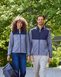 Core365 CE74W - Ladies Venture Heathered Stripe Hybrid Jacket