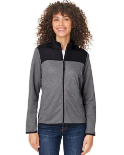Core365 CE74W - Ladies Venture Heathered Stripe Hybrid Jacket